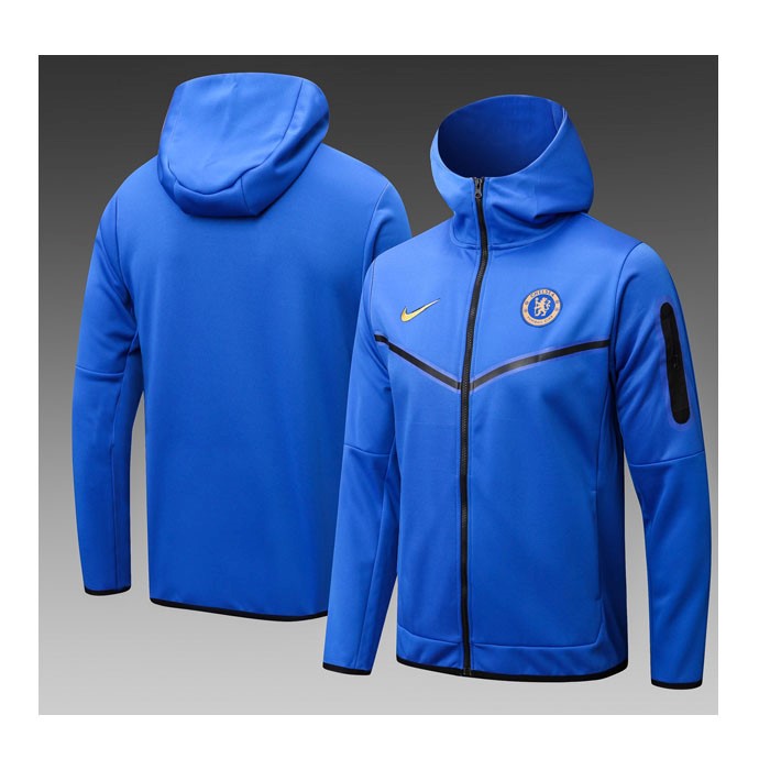 Chaqueta Con Capucha Chelsea 2024 2025 Azul